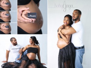 Couple posant pour immortaliser la grossesse